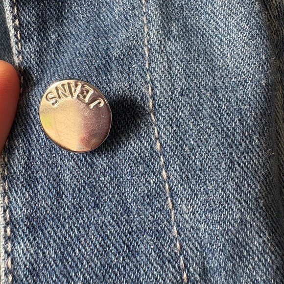 Blonde Boutique, size L, distressed Boyfriend long fitted denim jacket - Picture 6 of 8